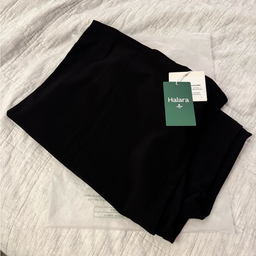 Halara Flex Microwaffle Black Women's Wide-Leg Pants